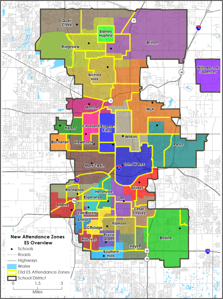 Attendance changes on Map, from reporting from Business Information Services.