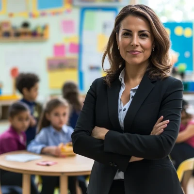 Woman experiencing better administrative functions at school with Business Information Services